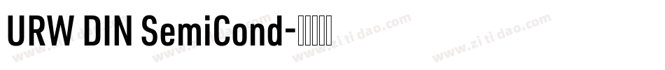 URW DIN SemiCond字体转换